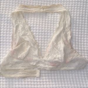 Free People White Lace Bralette